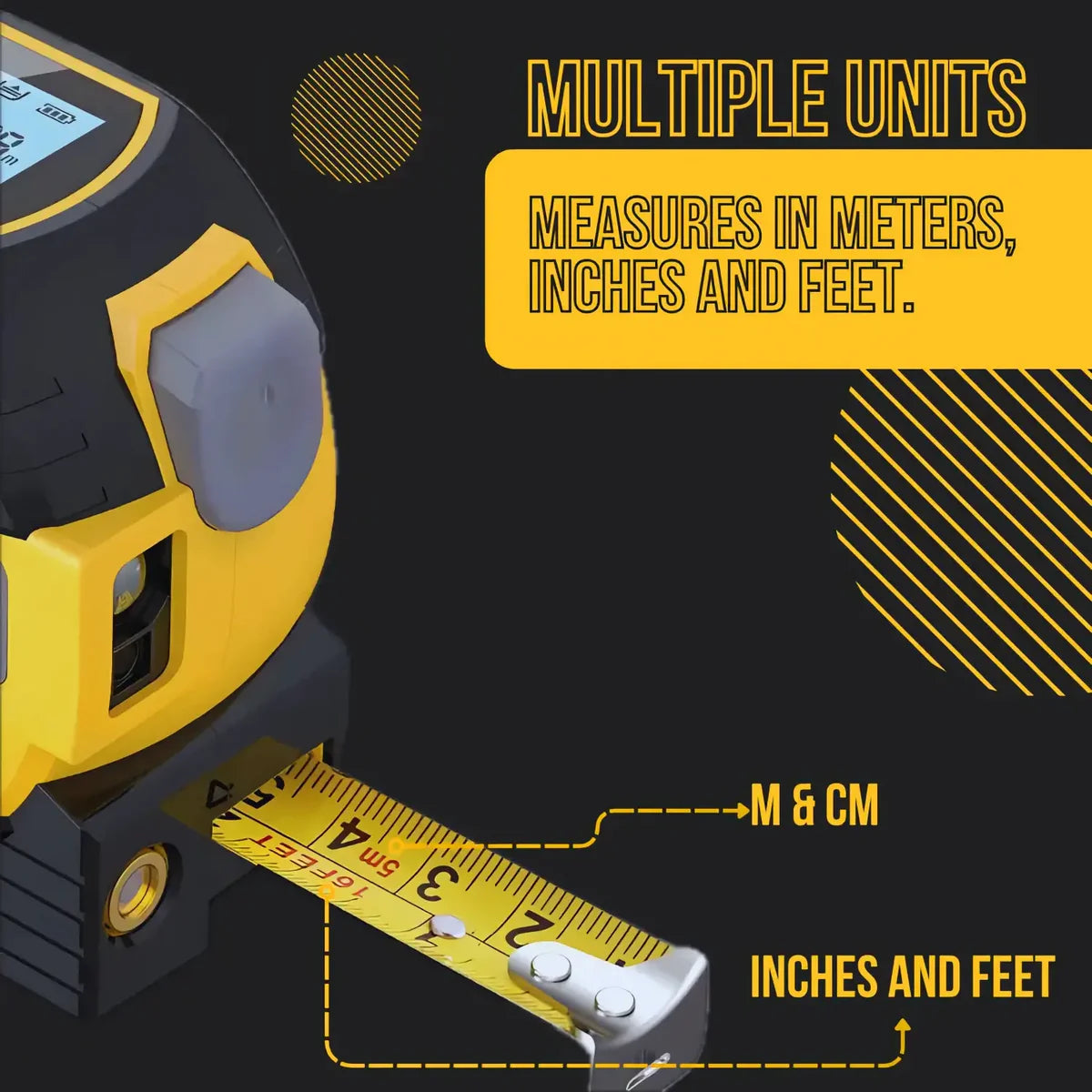 3 In 1 Laser Tape Measure